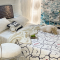 New style milk lamb velvet cashmere printed blanket